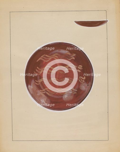 Plate, c. 1936. Creator: John Dana.