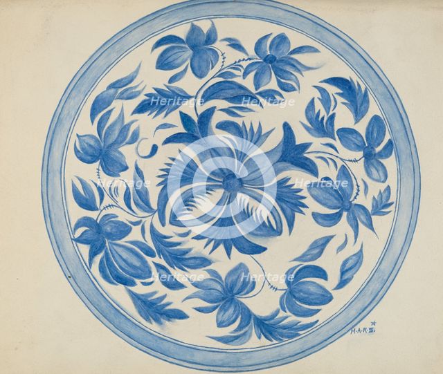 Plate, c. 1936. Creator: Margaret Stottlemeyer.