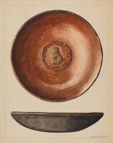 Plate, c. 1937. Creator: Yolande Delasser