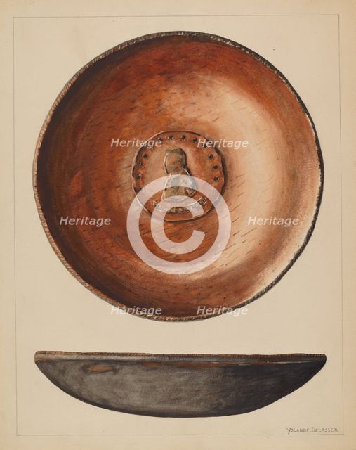 Plate, c. 1937. Creator: Yolande Delasser.