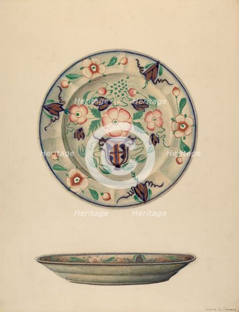 Plate, c. 1938. Creator: Byron Dingman.