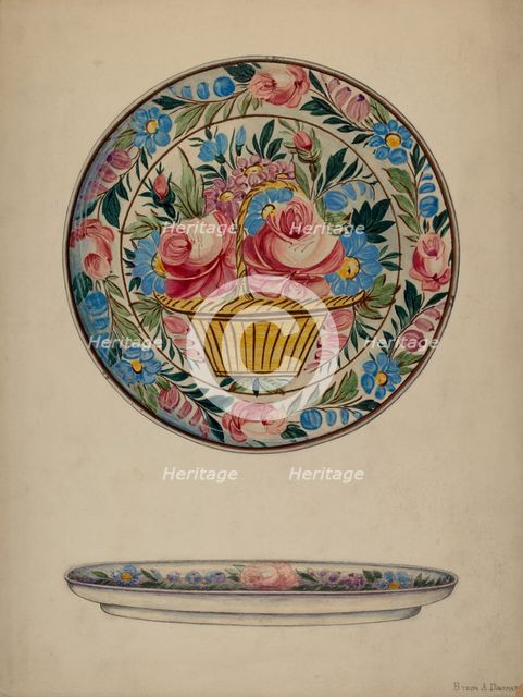 Plate, c. 1938. Creator: Byron Dingman.