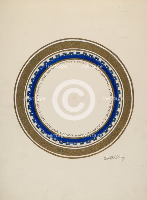 Plate, c. 1940. Creator: Edith Olney.