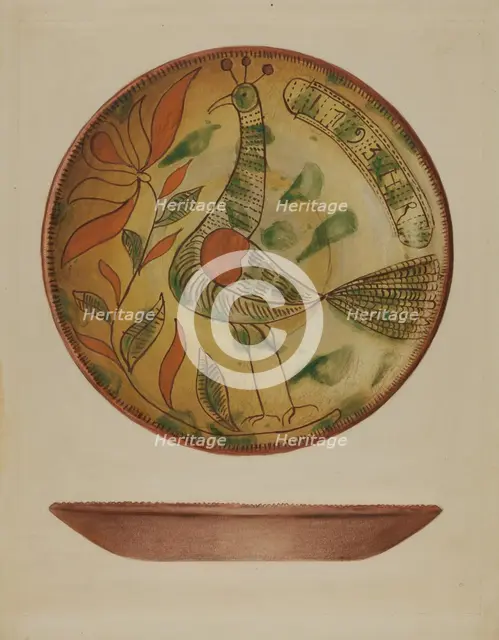 Plate, c. 1940. Creator: Hedwig Emanuel.
