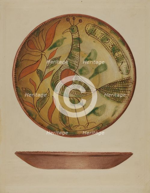 Plate, c. 1940. Creator: Hedwig Emanuel.