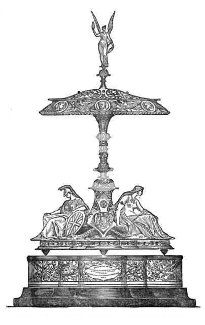 Plate given to the Royal Engineers by Indian engineer officers, 1871. Creator: Unknown.