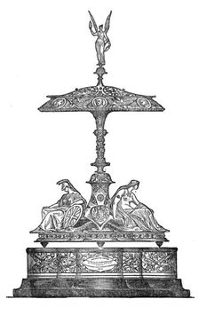 Plate given to the Royal Engineers by Indian engineer officers, 1871. Creator: Unknown