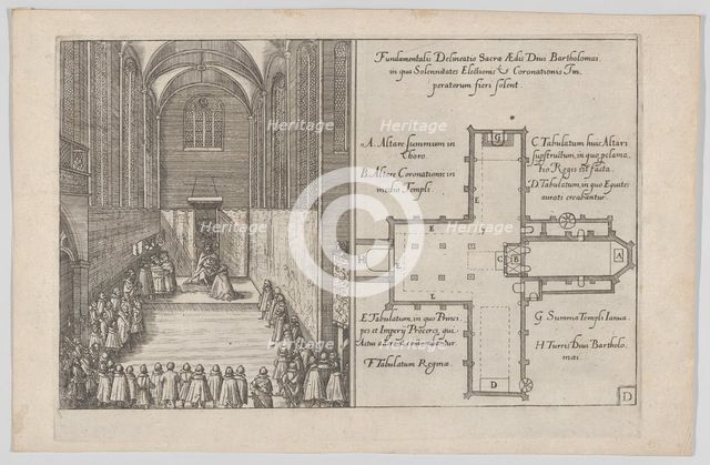 Plate D: Election and Coronation of Emperor Maximilian II, 1612., 1612. Creator: Anon.