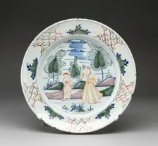 Plate, Delft, 17th century. Creator: Delftware