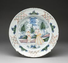 Plate, Delft, 17th century. Creator: Delftware
