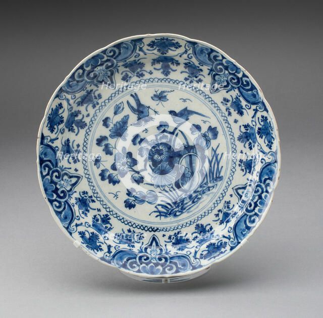 Plate, Delft, c. 1700. Creator: Delftware.