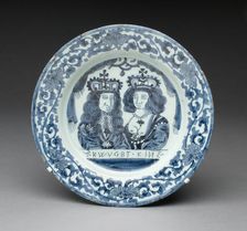 Plate, Delft, c. 1700. Creator: Delftware