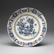 Plate, Delft, c. 1700. Creator: Delftware