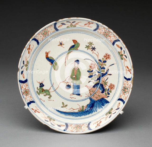 Plate, Delft, c. 1700. Creator: Delftware.