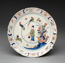Plate, Delft, c. 1700. Creator: Delftware