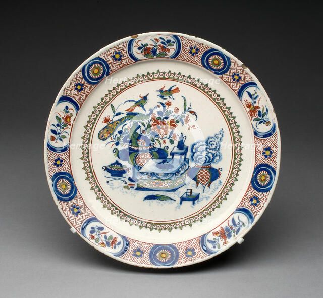 Plate, Delft, c. 1720. Creator: Delftware.