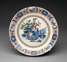 Plate, Delft, c. 1720. Creator: Delftware