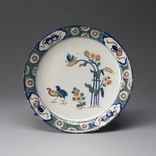 Plate, Delft, c. 1750. Creator: Delftware