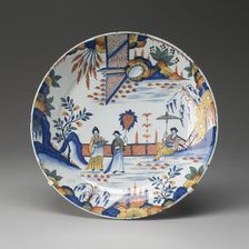 Plate, Delft, c. 1750. Creator: Delftware