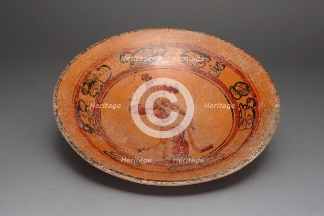Plate Depicting a Dancing Figure, A.D. 600/800. Creator: Unknown.