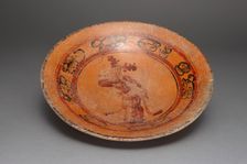 Plate Depicting a Dancing Figure, A.D. 600/800. Creator: Unknown