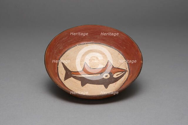 Plate Depicting a Fish, Shark, or Whale, 180 B.C./A.D. 500. Creator: Unknown.