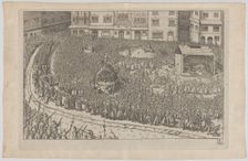 Plate E: Election and Coronation of Emperor Maximilian II, 1612., 1612. Creator: Anon