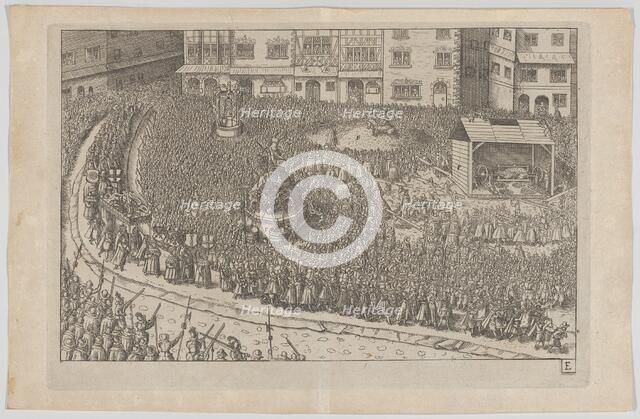 Plate E: Election and Coronation of Emperor Maximilian II, 1612., 1612. Creator: Anon.