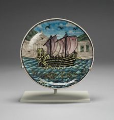 Plate, England, c. 1900. Creators: William de Morgan, Charles Passenger