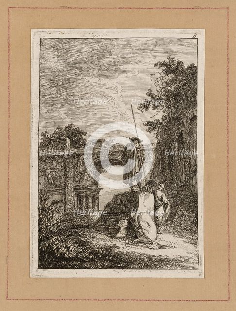 Plate Eight from Evenings in Rome, 1763/64. Creator: Hubert Robert.