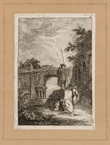 Plate Eight from Evenings in Rome, 1763/64. Creator: Hubert Robert