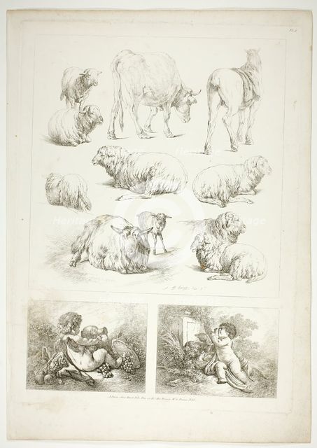 Plate Eight of 38 from Oeuvres de J. B. Huet, 1796–99. Creator: Jean Baptiste Marie Huet.