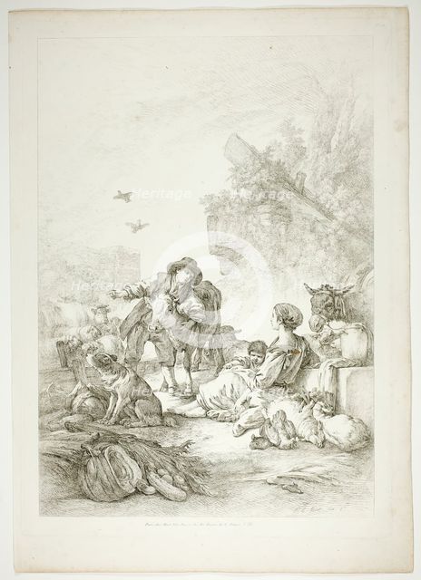 Plate Eleven of 38 from Oeuvres de J. B. Huet, 1796–99. Creator: Jean Baptiste Marie Huet.