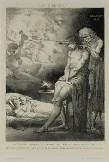 Plate Four from Misery, 1851. Creator: Charles Rambert