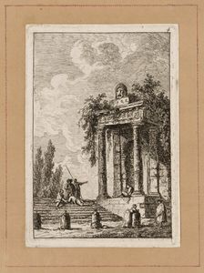 Plate Four from Evenings in Rome, 1763/64. Creator: Hubert Robert