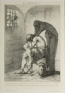 Plate Five from Misery, 1851. Creator: Charles Rambert