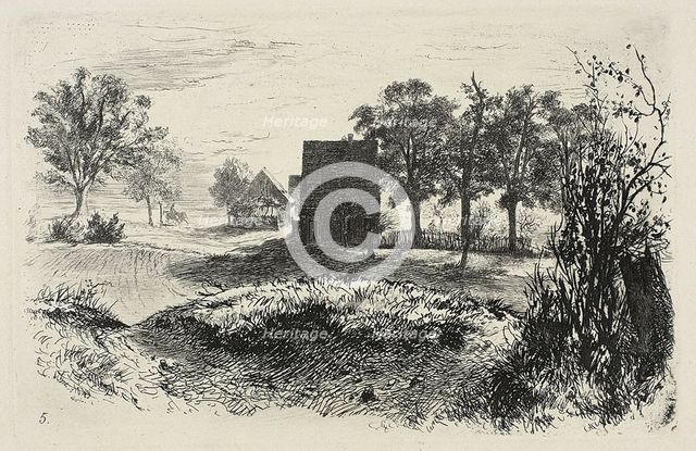 Plate five, from Radierversuche, 1843, published 1844. Creator: Adolph Menzel.