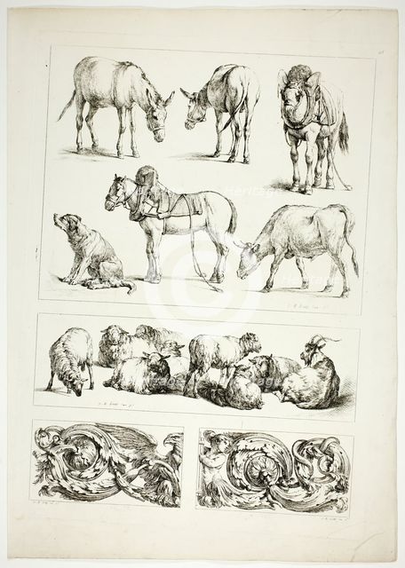 Plate fifteen of 38 from Oeuvres de J. B. Huet, 1796–99. Creator: Jean Baptiste Marie Huet.