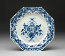 Plate, France, 19th or 20th century. Creator: Delftware