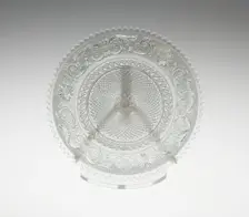 Plate, France, c. 1830/60. Creator: Baccarat Glasshouse