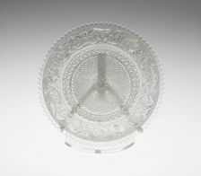 Plate, France, c. 1830/60. Creator: Baccarat Glasshouse