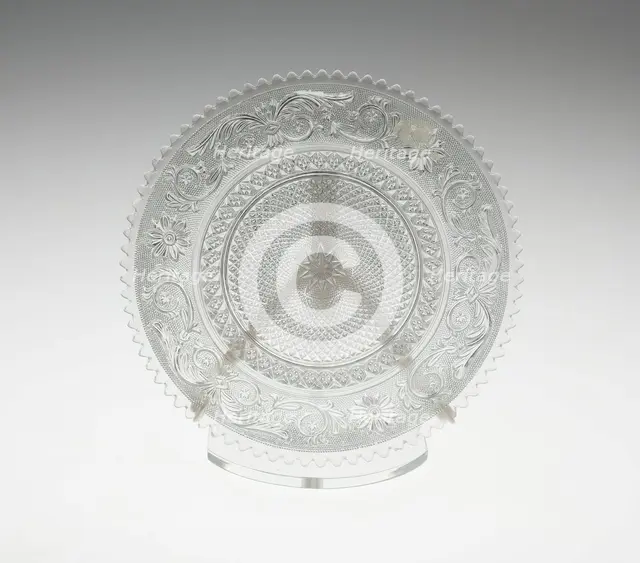 Plate, France, c. 1830/60. Creator: Baccarat Glasshouse.