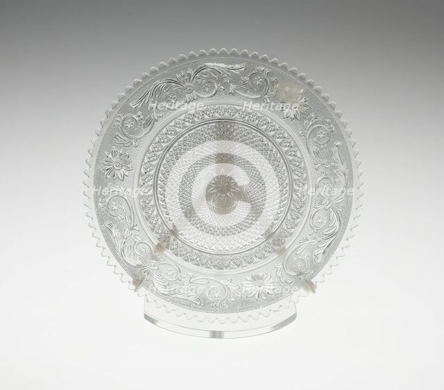Plate, France, c. 1830/60. Creator: Baccarat Glasshouse.