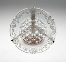 Plate, France, c. 1830/60. Creator: Baccarat Glasshouse
