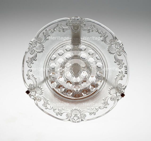 Plate, France, c. 1830/60. Creator: Baccarat Glasshouse.