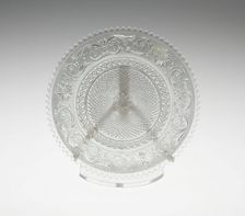 Plate, France, c. 1830/60. Creator: Baccarat Glasshouse