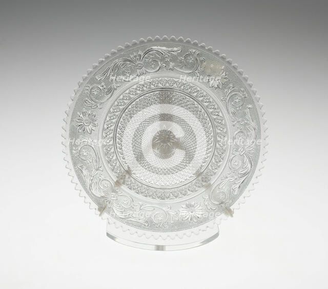 Plate, France, c. 1830/60. Creator: Baccarat Glasshouse.
