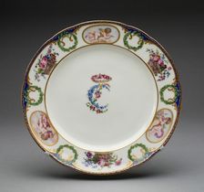 Plate from the Charlotte Louise Service, Sèvres, 1774. Creators: Sèvres Porcelain Manufactory, Joyau and Massy