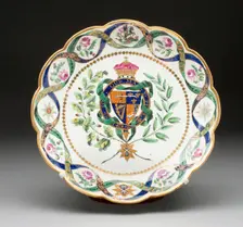 Plate from the Duke of Clarence Service, Worcester, 1789. Creator: Royal Worcester