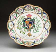 Plate from the Duke of Clarence Service, Worcester, 1789. Creator: Royal Worcester